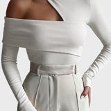 Neli™ - Къс плетен пуловер с висока яка