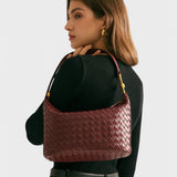 Blagovesta™ - Тъкана кожена чанта през рамо