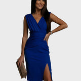 Elza™ - Елегантна рокля с прехлупване