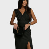 Elza™ - Елегантна рокля с прехлупване