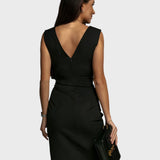 Elza™ - Елегантна рокля с прехлупване