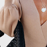 Galina™ - Пуловер с оребрена плетка