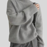 Milena™ - Кашмирен пуловер с висока яка