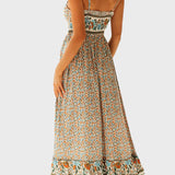 Kiriaki™ - Макси рокля на цветя с тънки презрамки