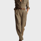 Zorka™ - Елегантен текстуриран гащеризон от туид