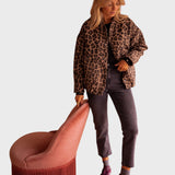 Malinka™ - Модерно палто с леопардов принт