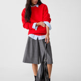 Elena™ - Класически червен пуловер