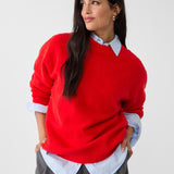 Elena™ - Класически червен пуловер