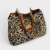 Olivia - Plátěná taška s leopardím vzorem