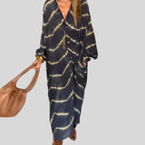 Simona™ - Boho pruhované maxi šaty 