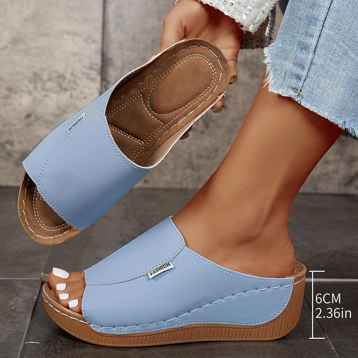 Orthocomfort™ | sandál s 6cm komfortní podrážkou