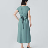 LYNN - Elegantní zavinovací šaty s vysokým pasem