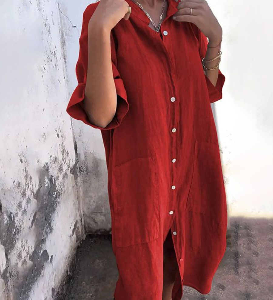 Melanie™ | Ibiza Styl Ležérní Košilová Šaty