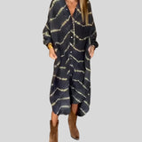 Simona™ - Boho pruhované maxi šaty 