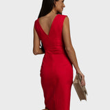 Elza™ - Елегантна рокля с прехлупване