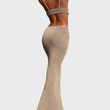 Iliyana™ - Плетена рокля миди с разкрой