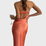 Ivomira™ - Дълга сатенена рокля