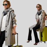 Linda™ - Oversized trenčkot s kapucí 