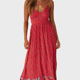 Kiriaki™ - Макси рокля на цветя с тънки презрамки